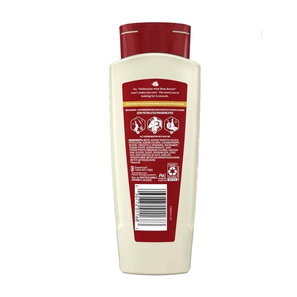 Old Spice Moisturize Body Wash Shea Butter Vitamin B3 18 fl oz 532 mL New